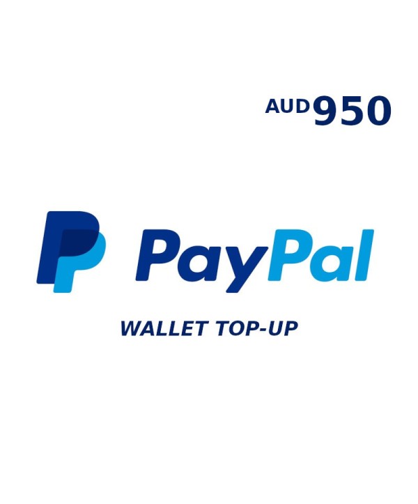 PayPal Wallet AUD 950 Top Up Key GLOBAL